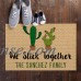 Cactus Family of Two - Six Personalized Doormat   565187996